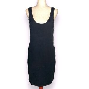 NEW Chetta B Sunhee Black Knit Scoop Neck Sleeveless Tank Mini Dress Size Large
